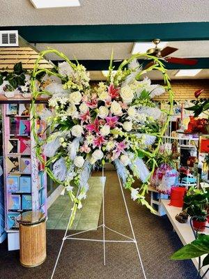 Angel wings leaving the florist to the viewing day 1