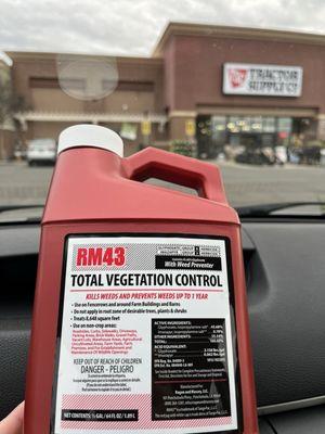 The good stuff that will get rid of all the weeds. $59 for half gallon.