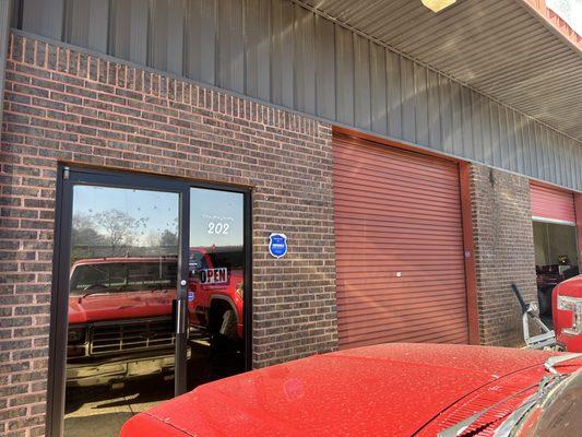 Our shop front door.