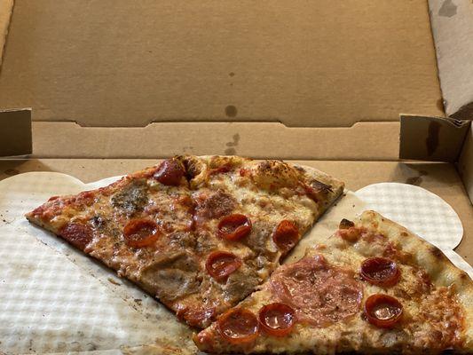 Thin slices of meat and plenty of flavor. This stuff just flies out of the box.