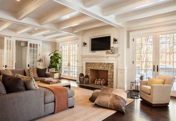 We LOVE the ceiling detail in this home.