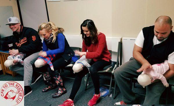 Learning the new Infant-Choking techniques of 2017!