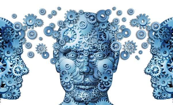 Three Blue Gear Heads