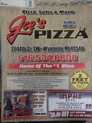 Joe's Pizza King