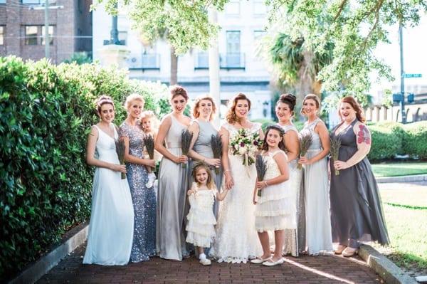 My bridesmaids who all had amazing hair and makeup by Lindsay!