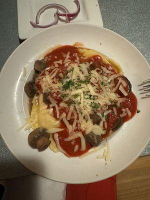 Ravioli with mushrooms