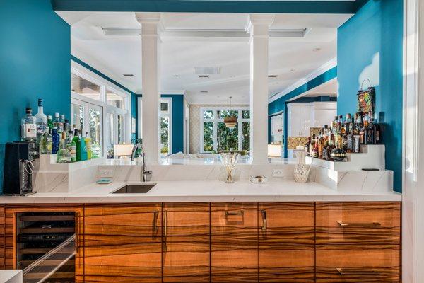 Bar design by Metro Cabinet Co. in Sarasota, FL