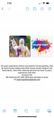 Splatter paints