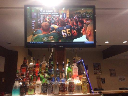 Tv and liquor selection