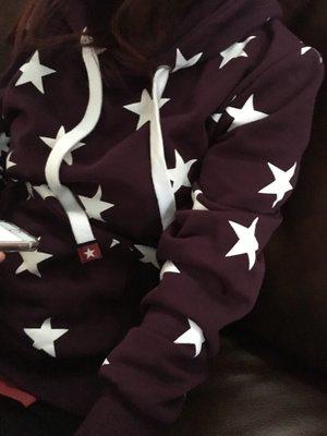 The sweater my cousin got on the last day of the state fair.