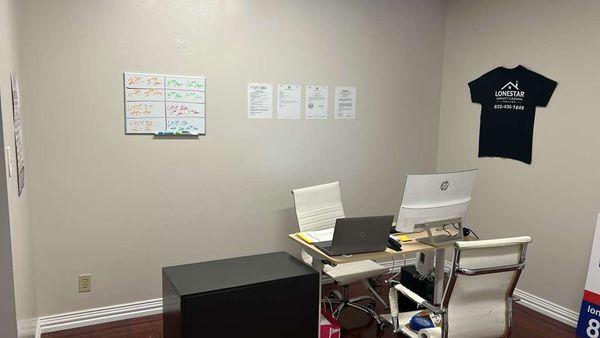 Lone Star air duct cleaning services inside office