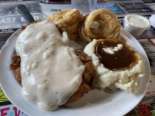 Hand- Battered Chicken Fried Chicken is excellent!