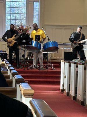 Fabulous jazzy calypso music from the Bryan Alford Band at Jazz Vespers