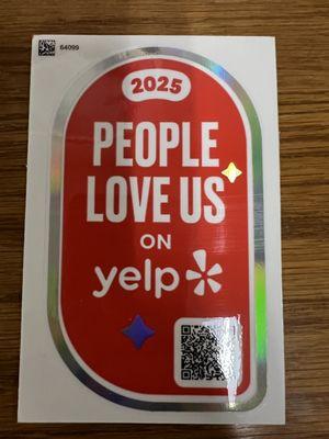 We have award winning service again from Yelp and Google. Thank you for the opportunity to serve you.