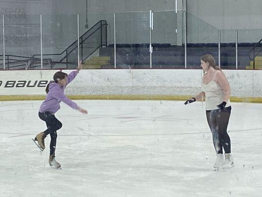Took niece ice skating for her very first time. Since she is from Beaumont Texas, she has never had a chance before. She loved it