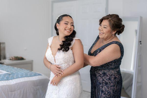 Bride and MOB hair and makeup