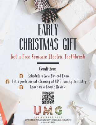 Free Electric Toothbrush promotion