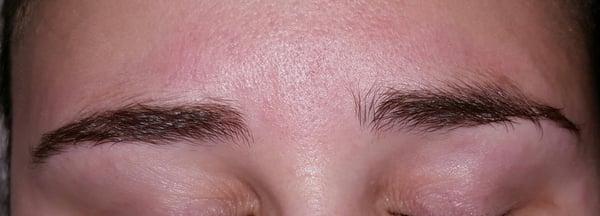 1 day after getting my eye brows waxed.