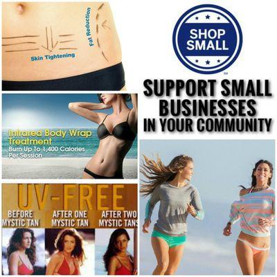 UV and Sunless Spray Tan options for everyone! Burn 1400 Calories and Trim Waist Line with Infrared Therapy