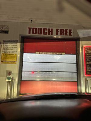 Door to car wash remaining closed.