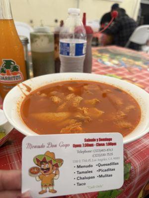 Menudo, business card