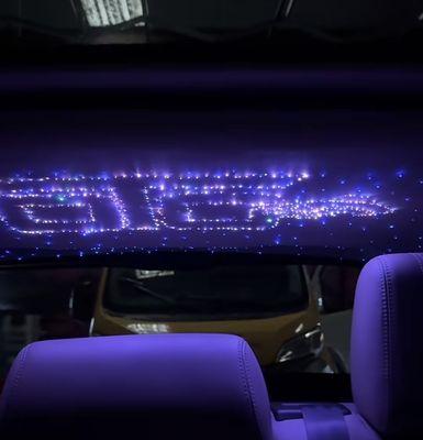 Custom star roof headliner