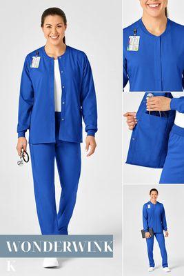 This classically styled snap front scrub jacket checks all the boxes and now it's available in the luxury performance fabric of Wink PRO. S