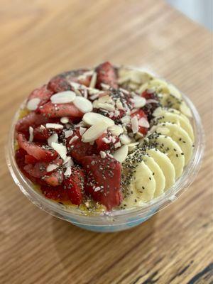 Pacific Bowl with Mango and Coconut base.