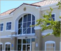 Peninsula Procedure Center Main Entrance. Located inside Parking Area.