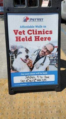 Upcoming vet clinics