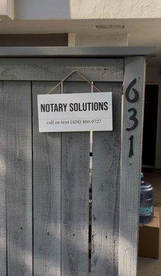 Entrance of home office.