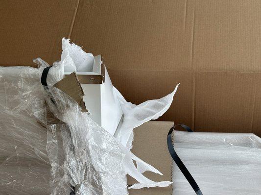 Bent hood from shipping