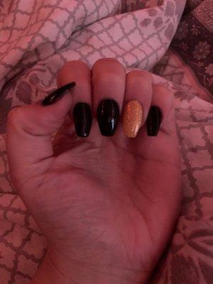 full set acrylics with dip powder