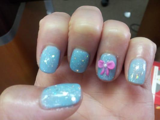 3D bow nail design