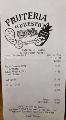 You pay for items from this stall at this stall, not at the Northgate checkout 01-13-2024