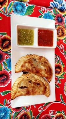 I got the Piccadillo empanada, the holy frijoles empanada, and the banana/Nutella dessert empanada. All delicious!