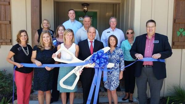 Ribbon cutting at the opening of Shamrock Properties