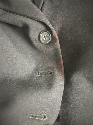 Stain that cleaners put on suit jacket