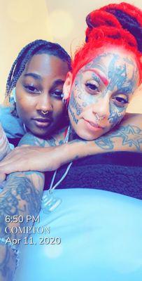 The engaged odd beautiful lesbian couple