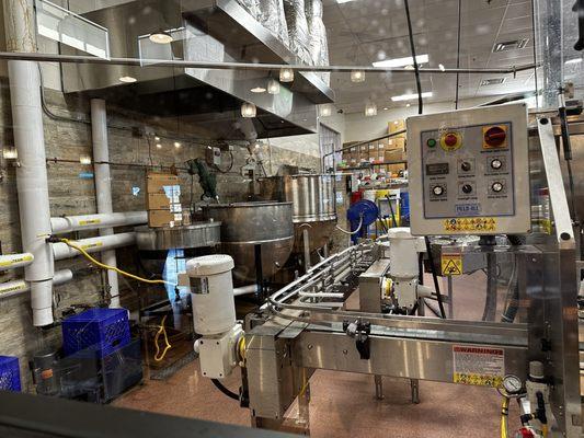 Honey processing area