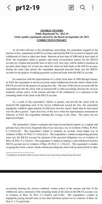 It looks like Mr. Piandes couldn't account for the use of his clients funds. Do not trust this man.