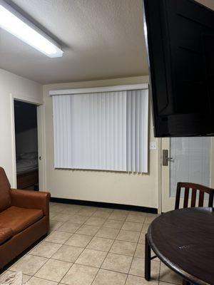 Small living room & dining area.