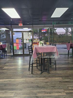 They have booths, and couples tables and if you call a heads they will set the place up to accommodate your party