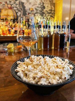 Popcorn and Cava