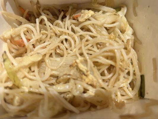 Close-up of my 83. Singapore Style Thin Rice Noodles with no tofu. For $17+, it was small and simple, and I was still hungry.