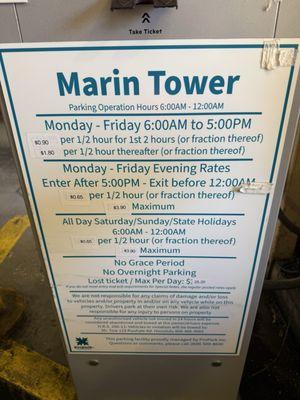 Marin Tower Municipal Parking