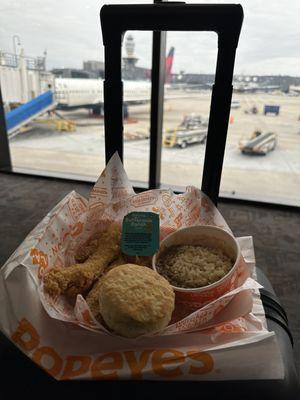 3 piece mild tenders with red beans and rice