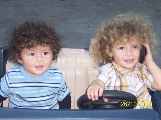 The 2 youngest non-riders in training