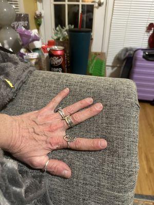 Just wood on other side of cloth