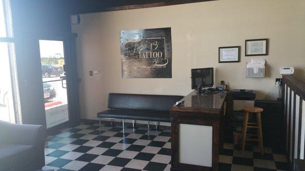 Front counter and waiting area